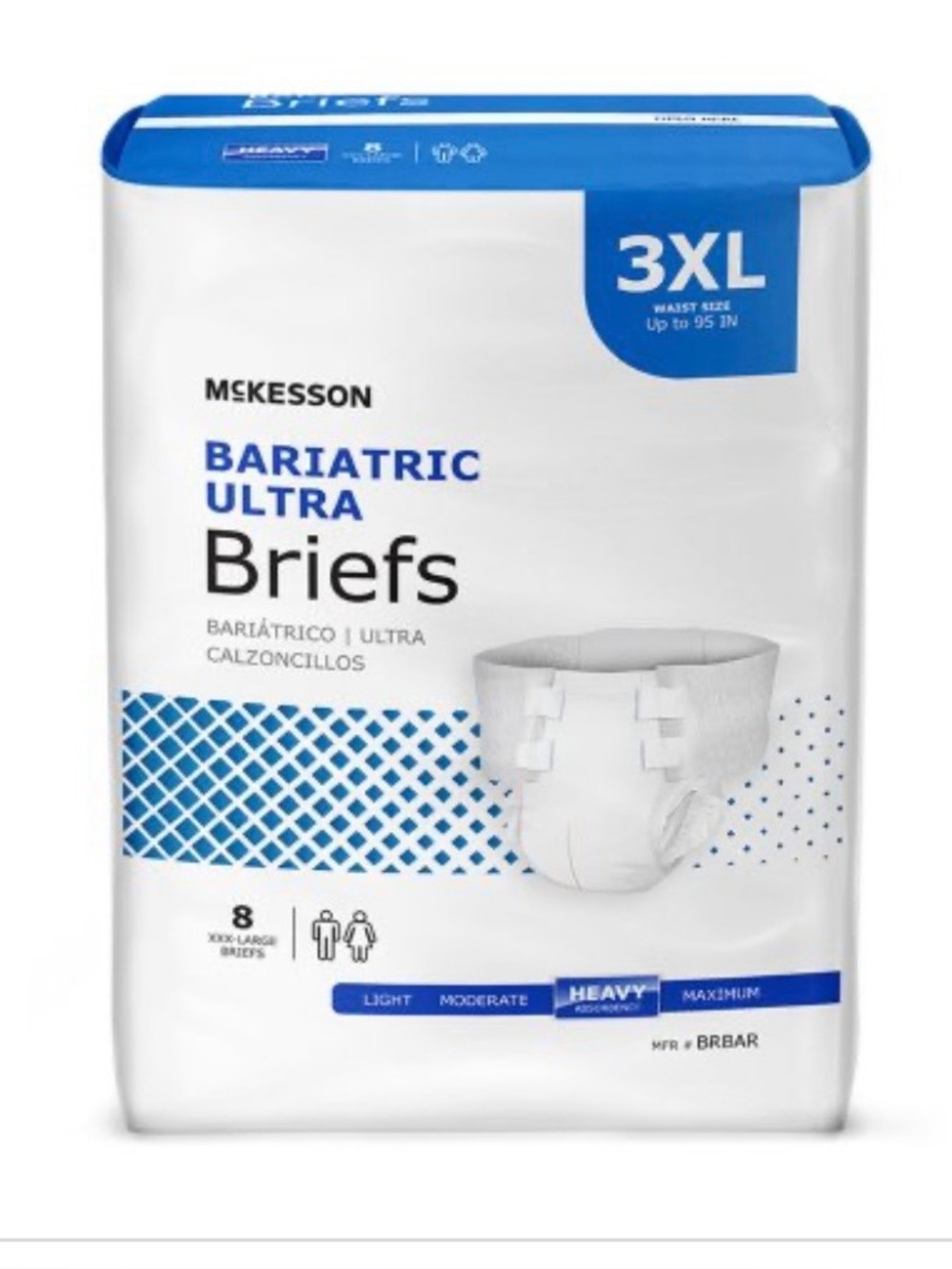 Incontinence Brief McKesson Ultra Adult 3XL Unisex Disposable Heavy Absorbency